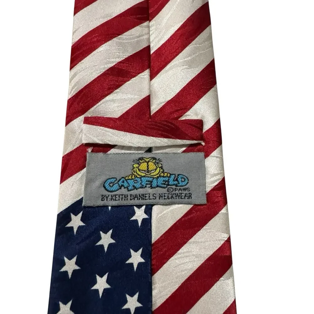 Garfield By Keith Daniels Neckwear Uncle Sam Patriotic Silk Novelty Necktie